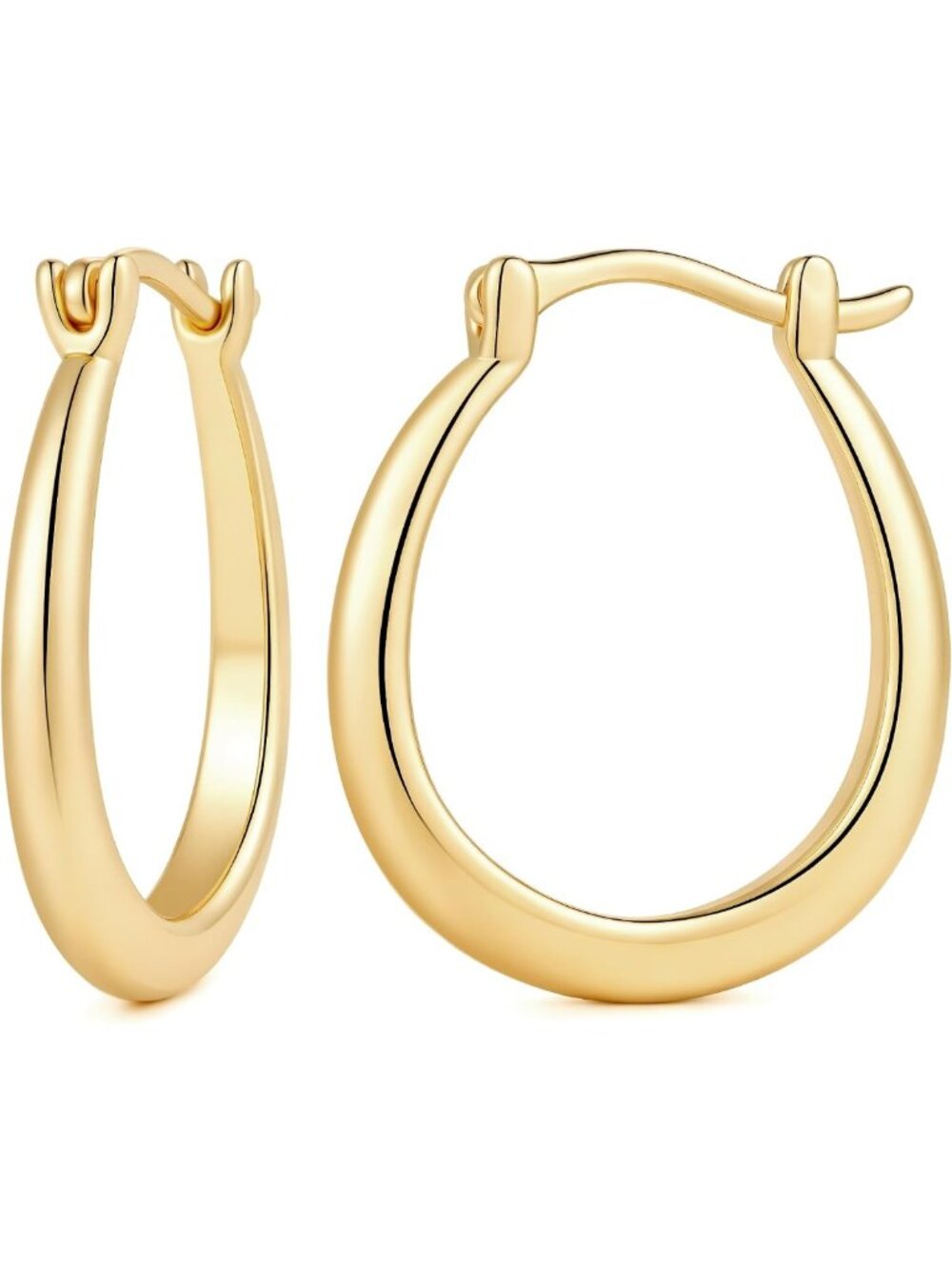 Stylish 14K Gold Hoop Earrings for Women | Elegant Fashion Jewelry Accessory